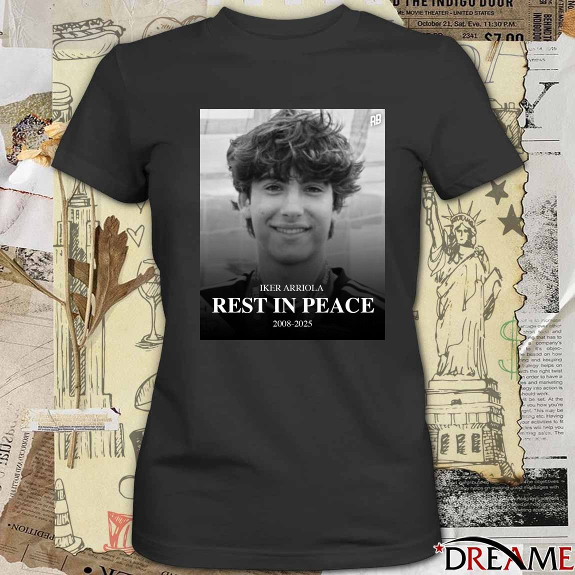Iker Arriola Rest In Peace 2008 – 2025 Rising Ballers Poster t-shirt