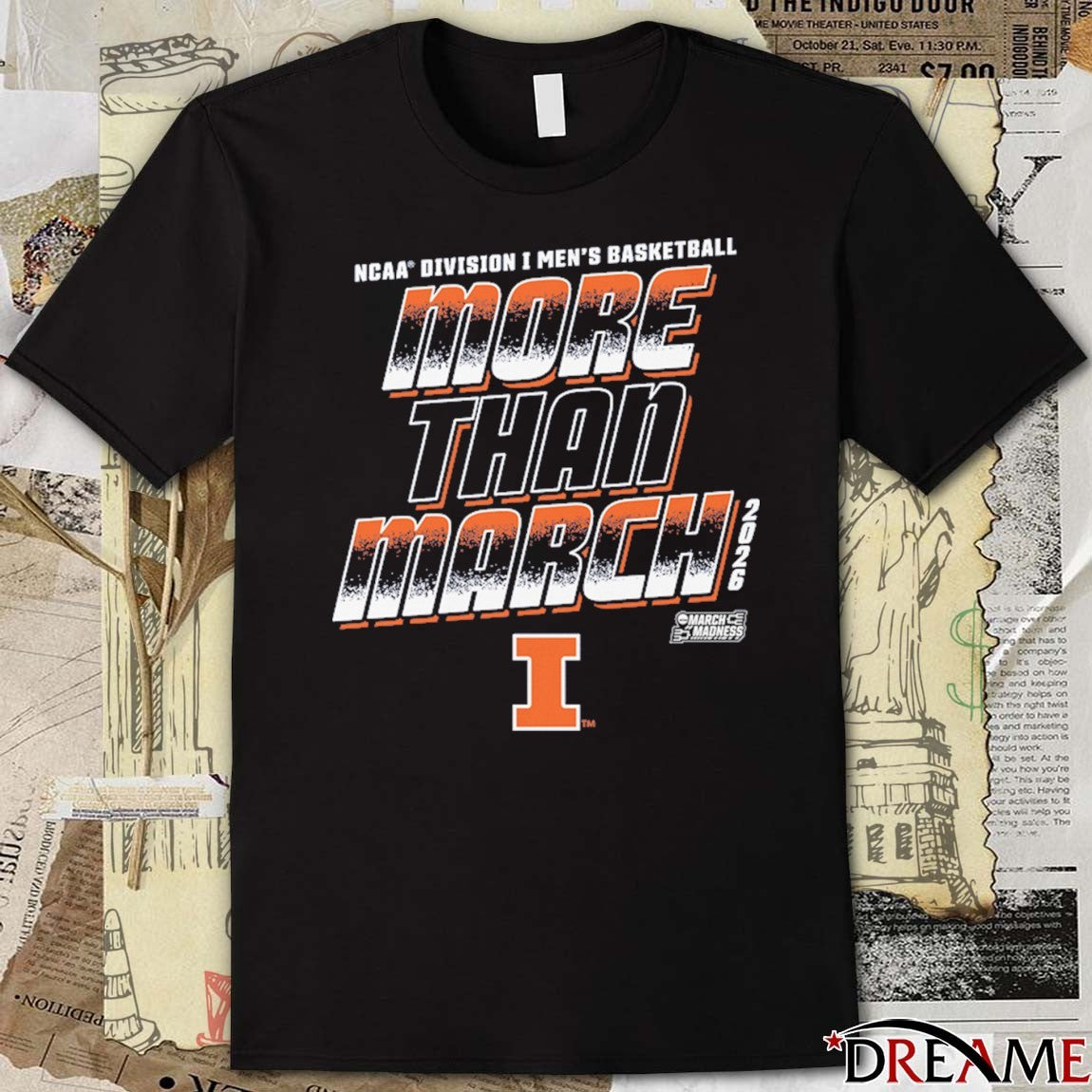 Illinois Fighting Illini 2026 NCAA Division I Men’s Basketball More Than March t-shirt