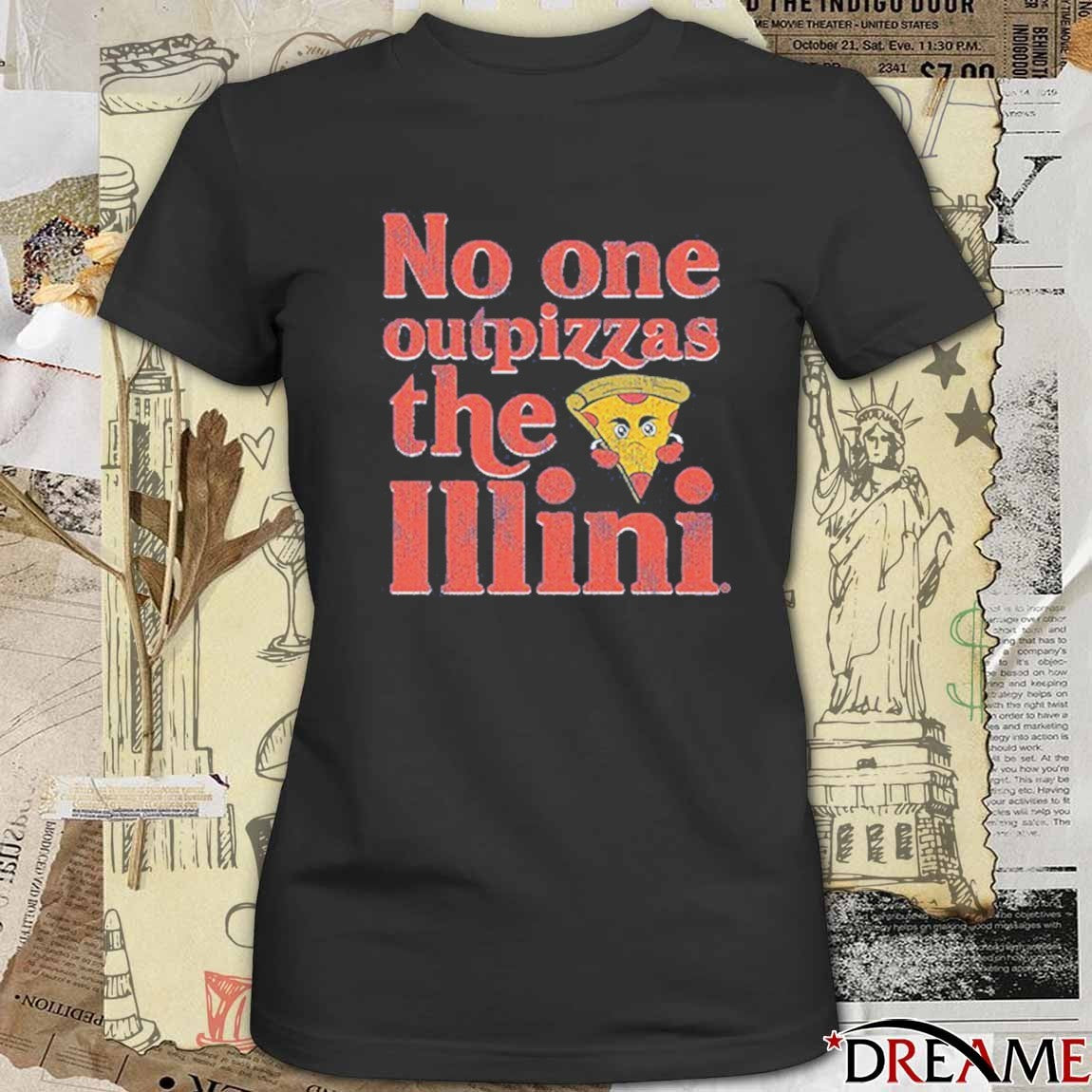 Illinois Fighting Illini 2026 No One Outpizzas The Illini t-shirt