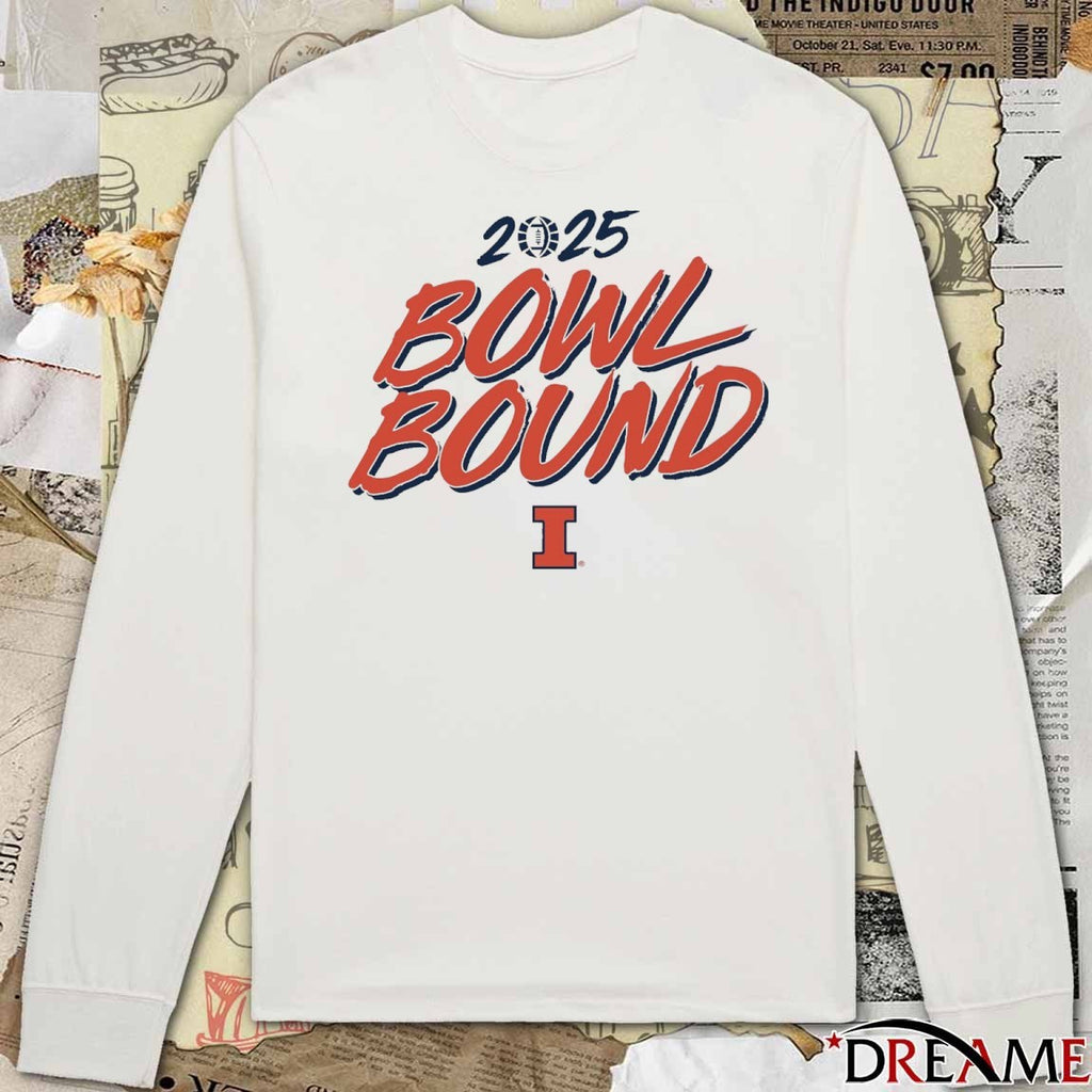 Illinois Fighting Illini Football NCAA 2025 Bowl Bound t-shirt