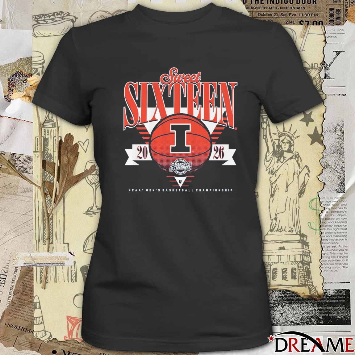 Illinois Fighting Illini Keaton Wagler 2026 NCAA Men’s Basketball March Madness Sweet Sixteen No 3 Seed t-shirt