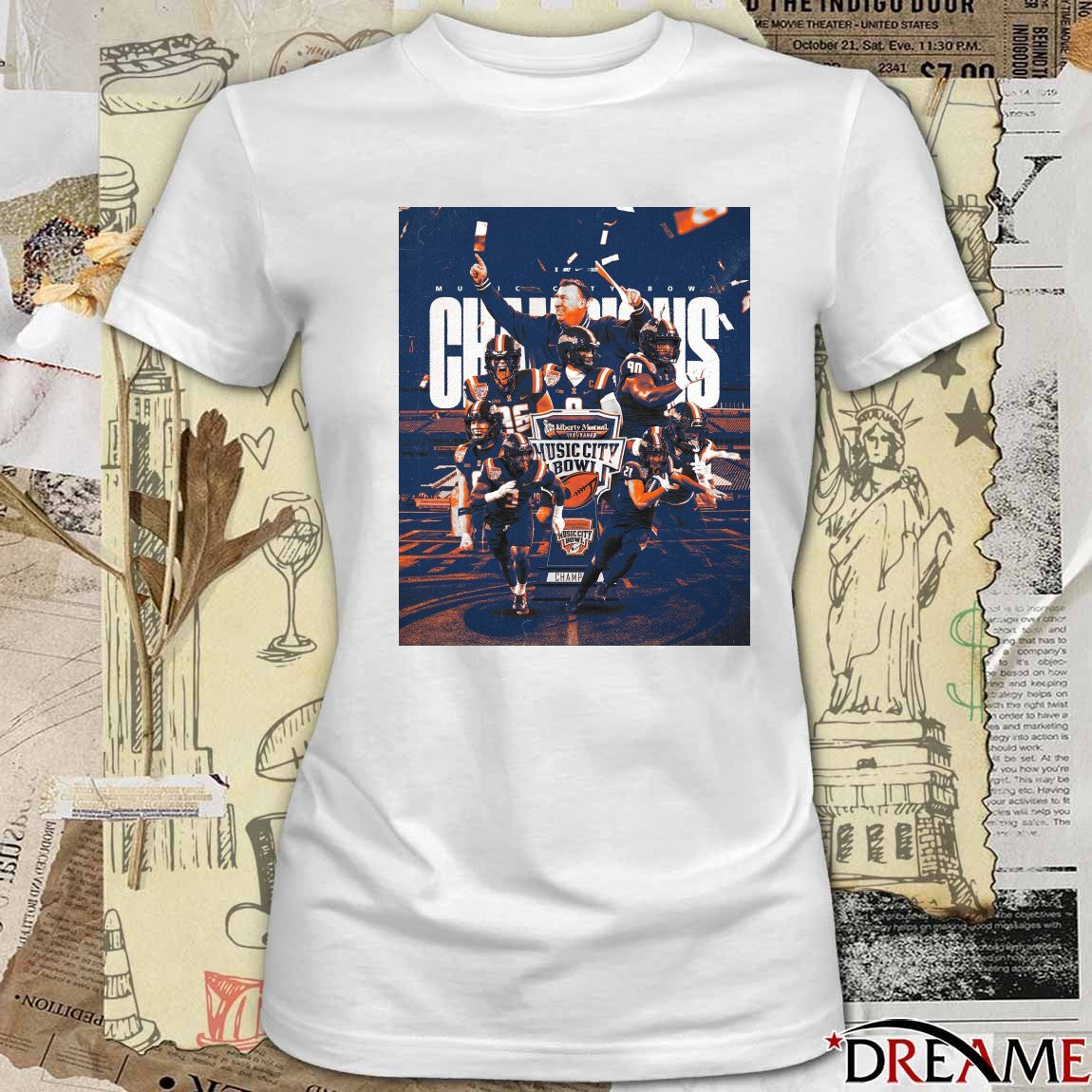 Illinois Fighting Illini football 2025 Liberty Mutual Music City Bowl Champions Poster t-shirt
