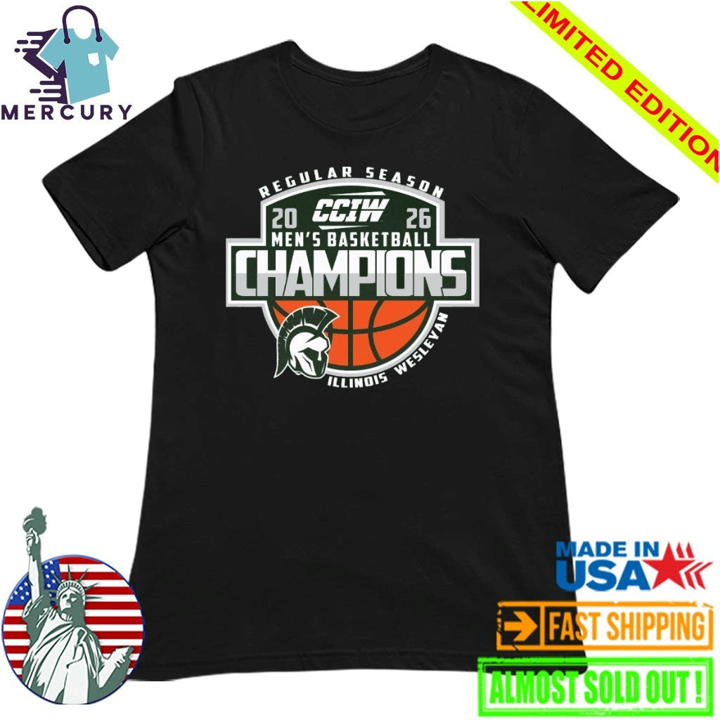 Illinois Wesleyan 2026 Men’s Basketball CCIW Regular Season Champions Shirt