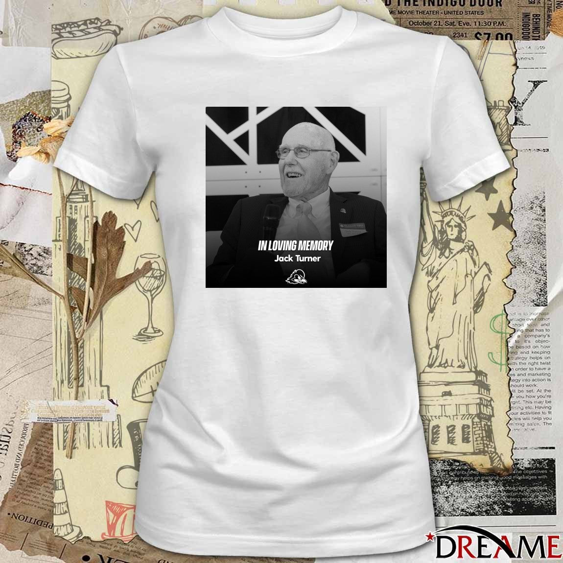 In Loving Memory Hall of Famer Jack Turner Delaware Blue Hens Poster t-shirt