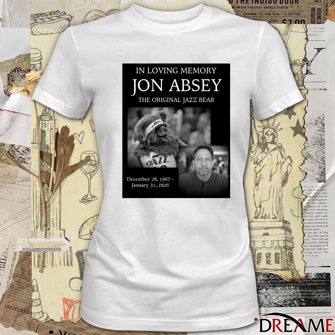 In Loving Memory Jon Absey The Original Jazz Bear December 28 1967 – January 31 2026 Poster t-shirt
