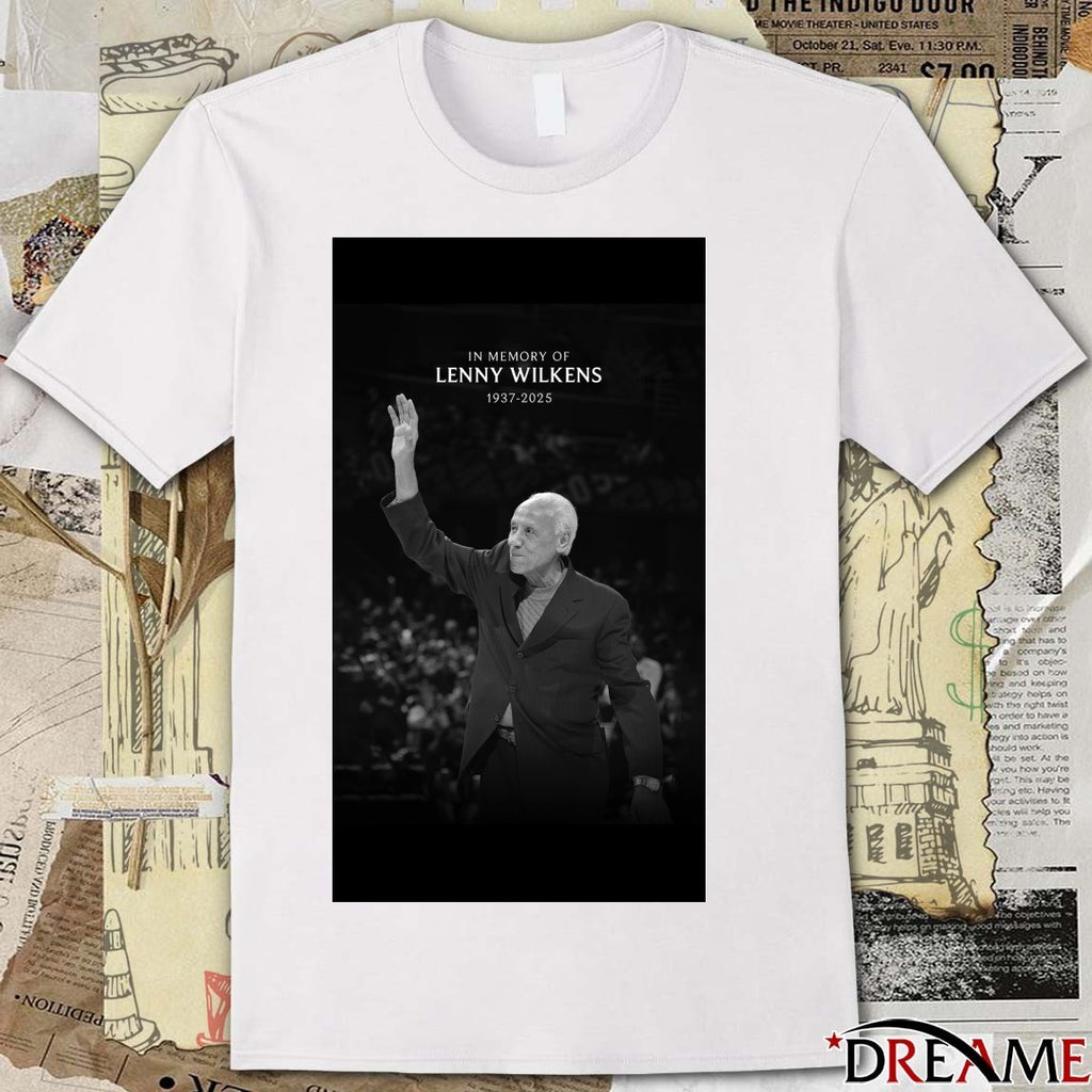 In Loving Memory Legendary Lenny Wilkens 1937 – 2025 Cleveland Cavaliers Poster t-shirt