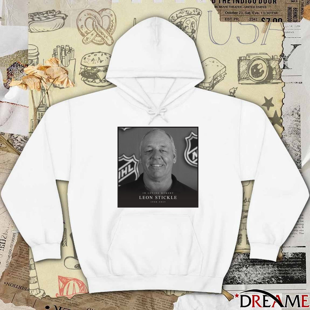 In Loving Memory Leon Stickle 1948 – 2025 NHL Public Relations Poster t-shirt