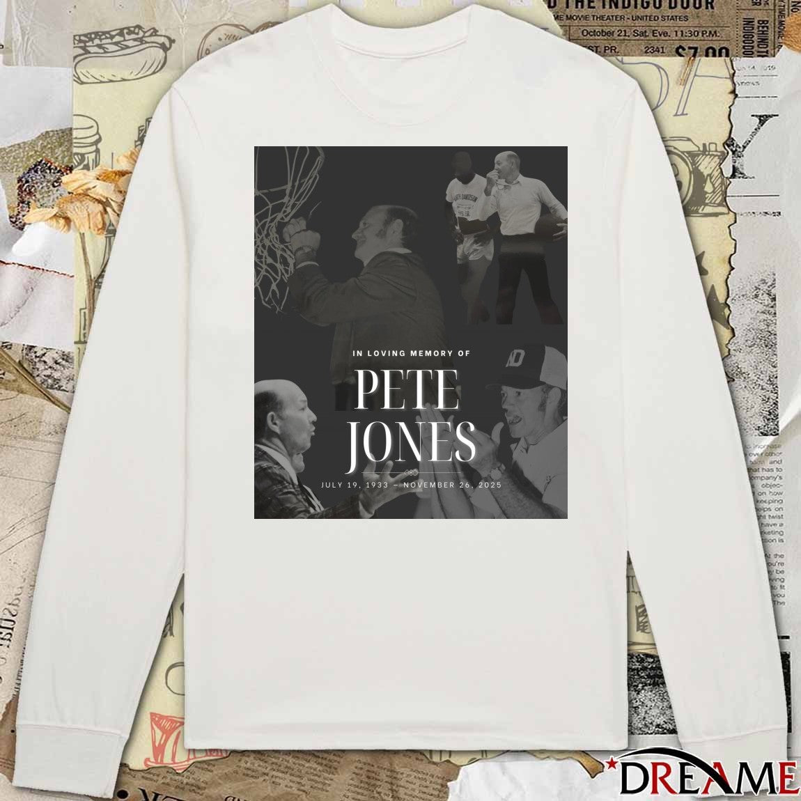 In Loving Memory Of Pete Jones July 19 1933 – November 26 2025 NDHS Athletic Association Poster t-shirt
