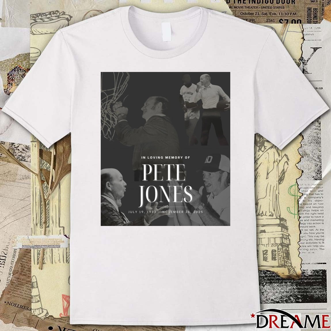 In Loving Memory Of Pete Jones July 19 1933 – November 26 2025 NDHS Athletic Association Poster t-shirt