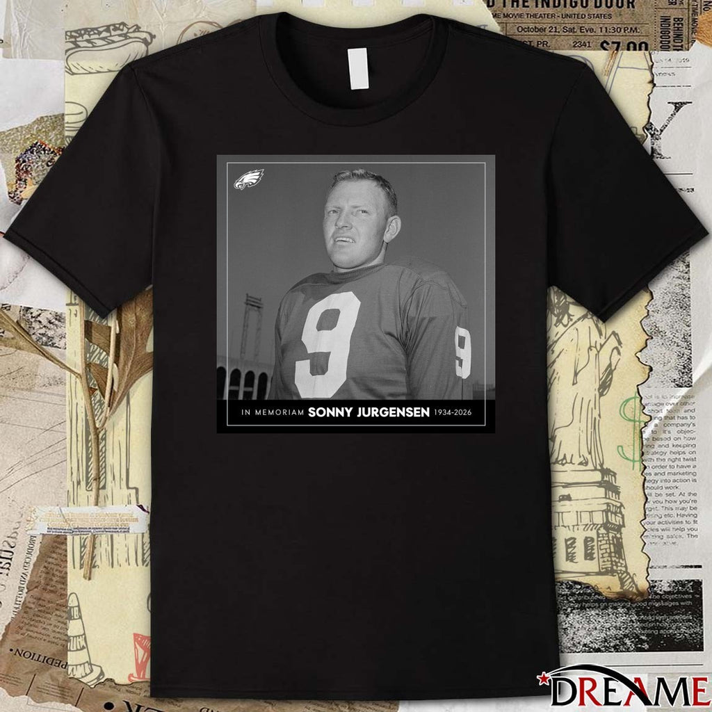 In Memoriam Hall of Fame QB Sonny Jurgensen 1934 – 2026 Poster t-shirt