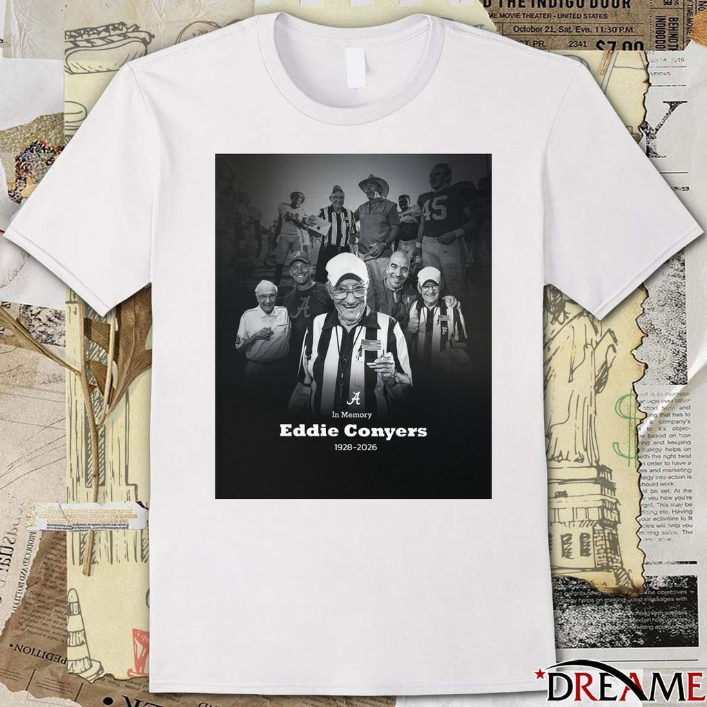 In Memory Eddie Conyers Crimson Tide Legend 1928 – 2026 Poster t-shirt