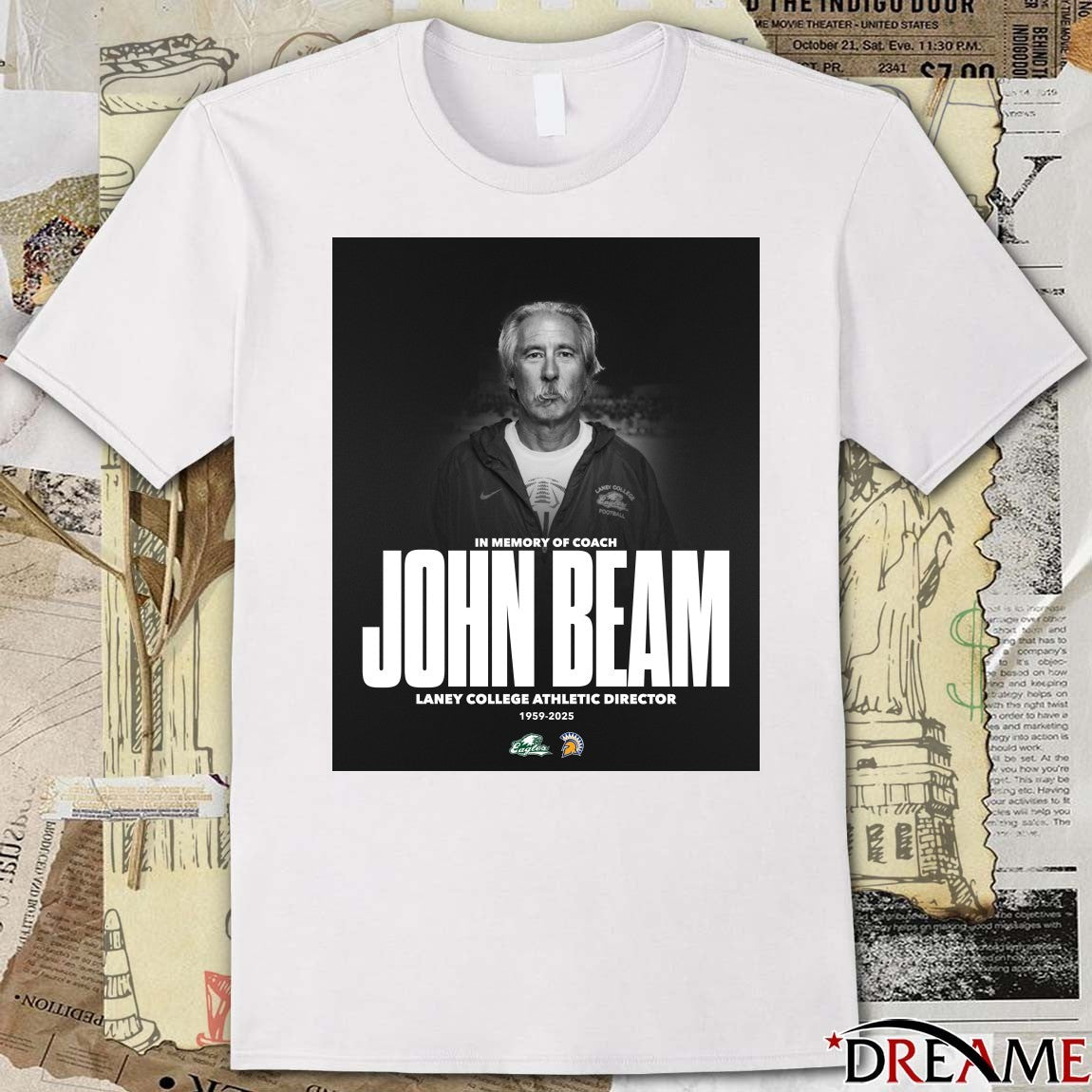 In Memory Of Coach John Beam Laney College Athletic Director 1959-2025 San Jose State Spartans t-shirt