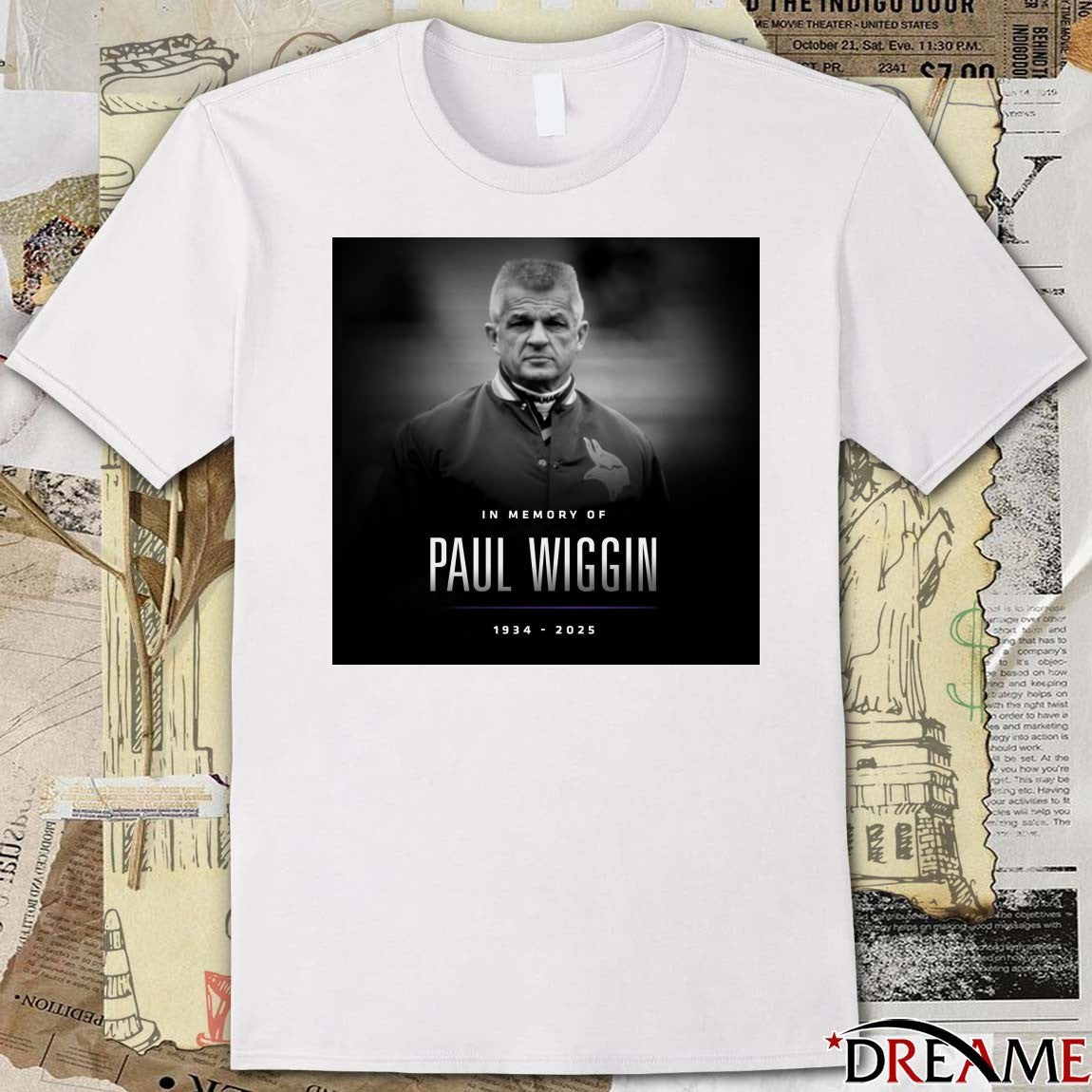 In Memory Of Paul Wiggin 1934 – 2025 Minnesota Vikings Poster t-shirt