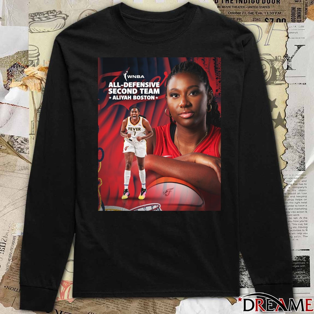 Indiana Fever Congrats To Aliyah Boston WNBA All-Defensive Second Team Poster t-shirt