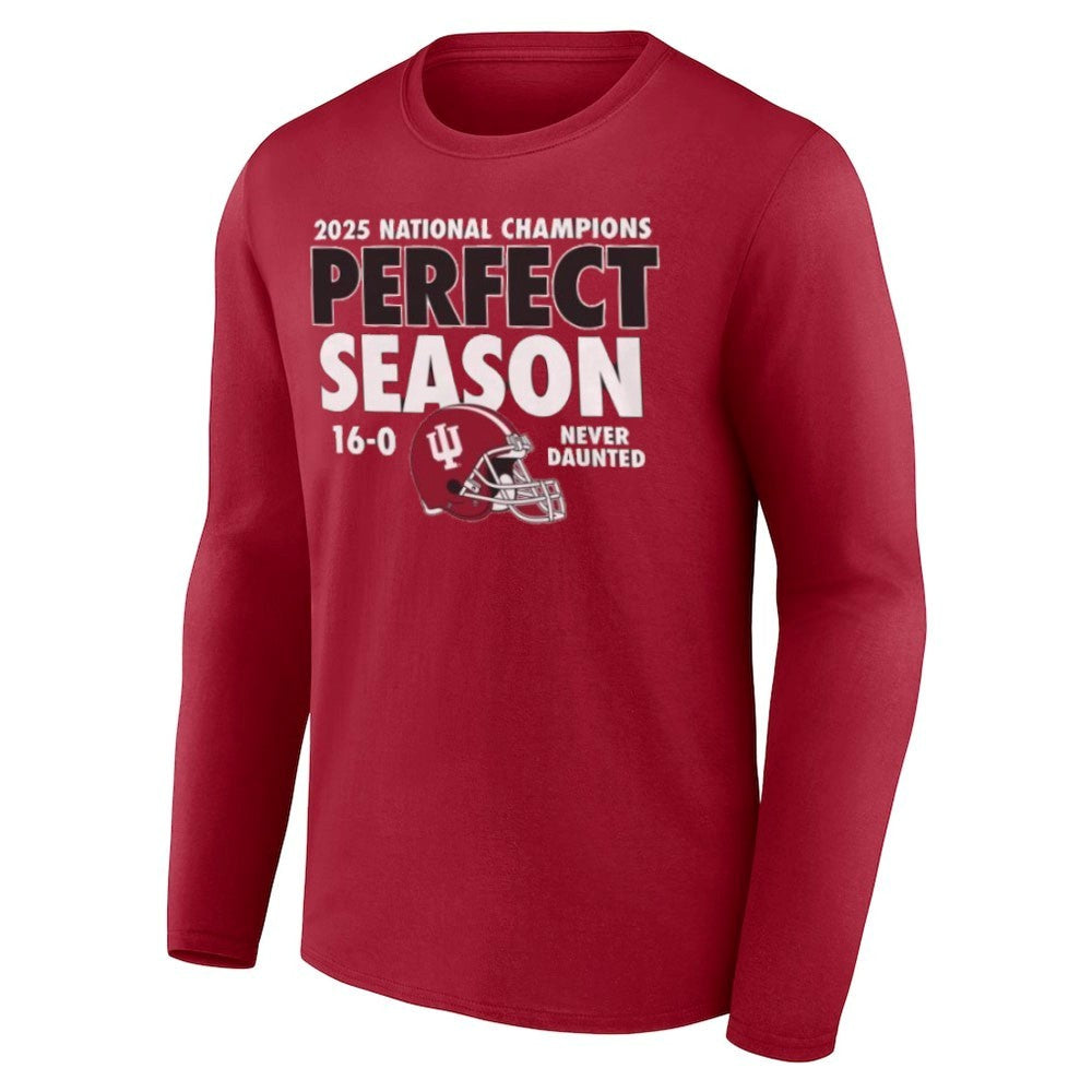 Indiana Football 2025 National Champions Perfect Season 16-0 Never Daunted Shirt