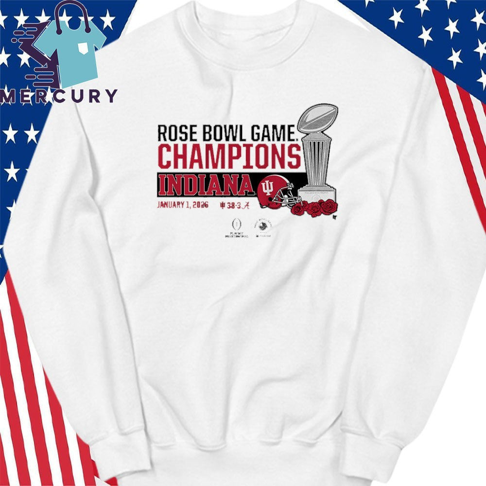 Indiana Football 2026 CFP Rose Bowl Champions Trophy Shirt