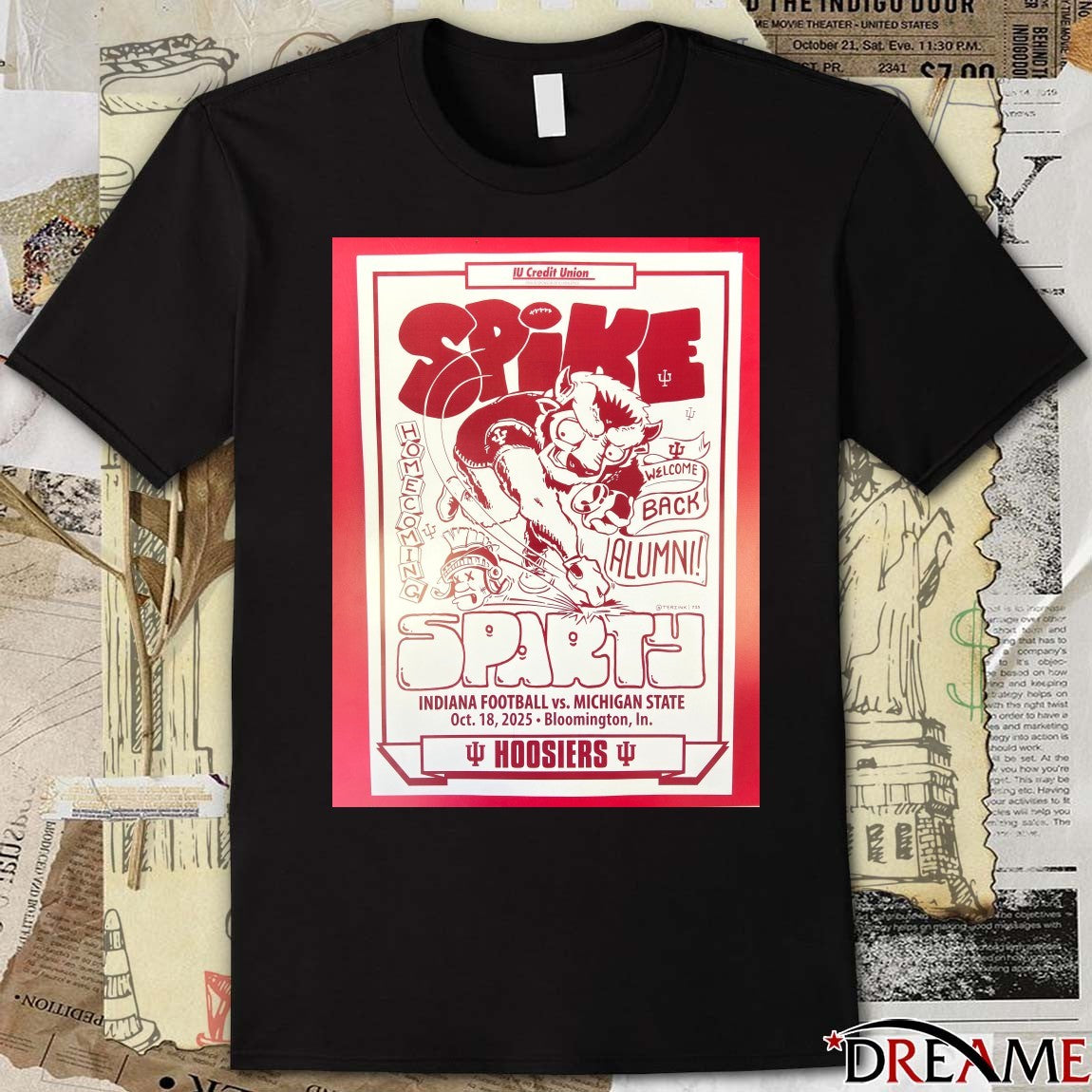 Indiana Football Vs Michigan State October 18 2025 Bloomington IN Poster t-shirt