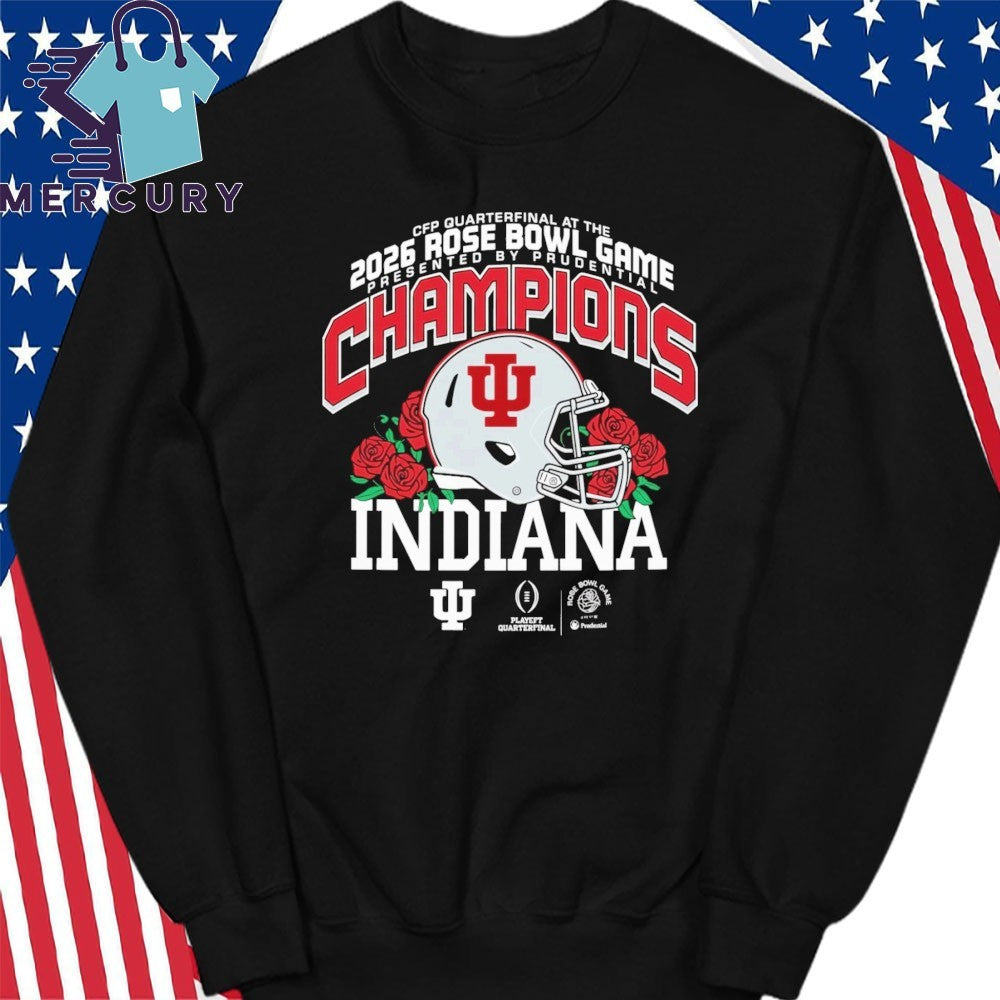 Indiana University 2026 Rose Bowl Game Champions Helmet Shirt