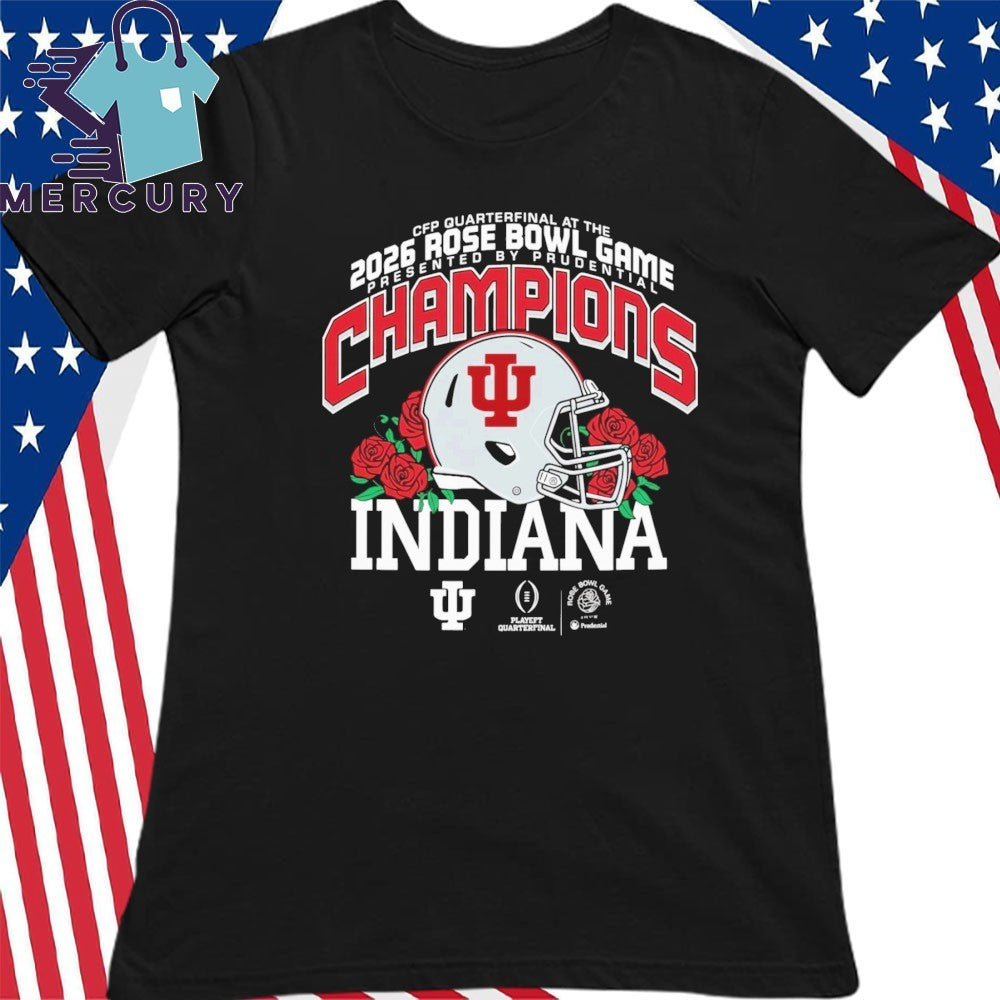 Indiana University 2026 Rose Bowl Game Champions Helmet Shirt