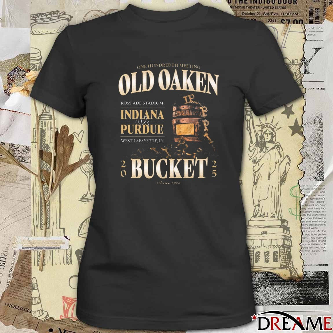 Indiana vs. Purdue 100th Meeting Old Oaken Bucket Ross-Ade Stadium, West Lafayette, IN t-shirt