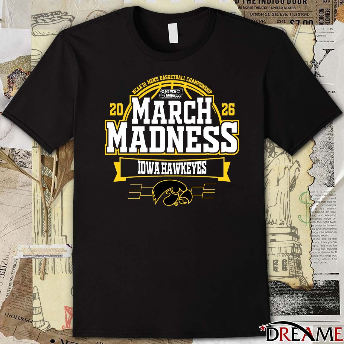 Iowa Hawkeyes 2026 NCAA DI Men’s Basketball Championship March Madness t-shirt