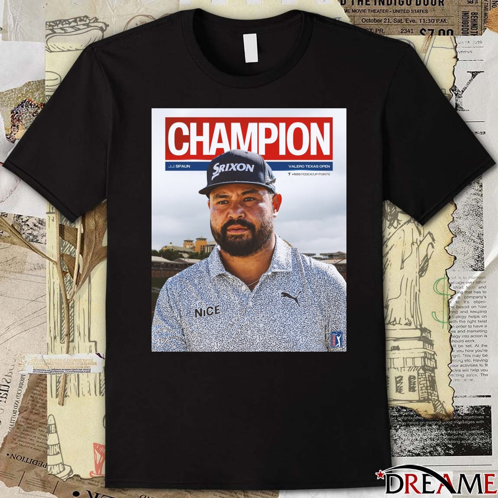 J.J. Spaun Valero Texas Open Champion PGA Tour 2026 Poster t-shirt