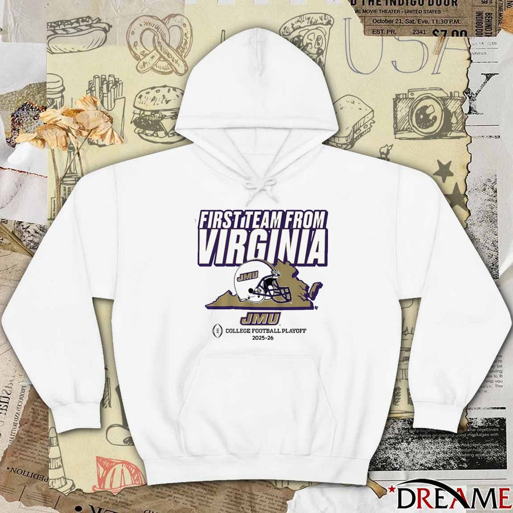 JMU James Madison Dukes Football 2025-26 CFP’s First Team From Virginia t-shirt