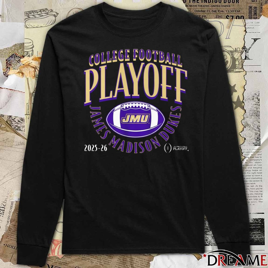 JMU James Madison Dukes Football 2025-26 College Football Playoff Curve t-shirt