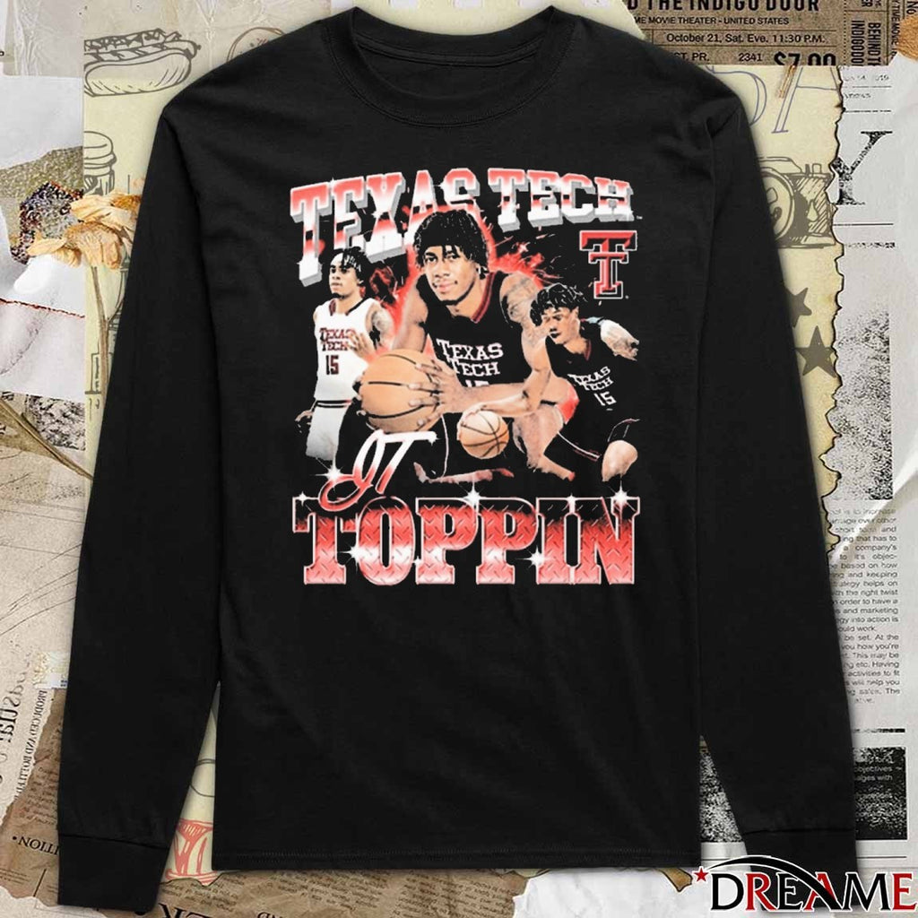 JT Toppin Texas Tech Red Raiders Basketball 90s NCAA t-shirt