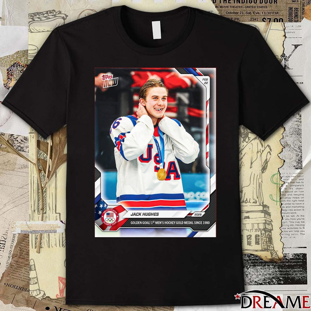 Jack Hughes 2026 Golden Goal 1st Men’s Hockey Gold Medal Since 1980 t-shirt