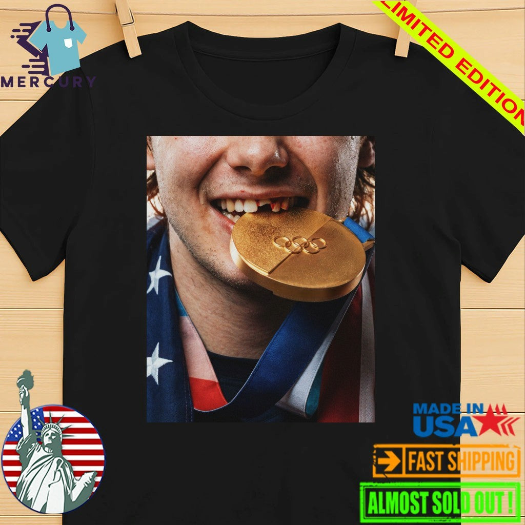 Jack Hughes Gold Medal Shirt
