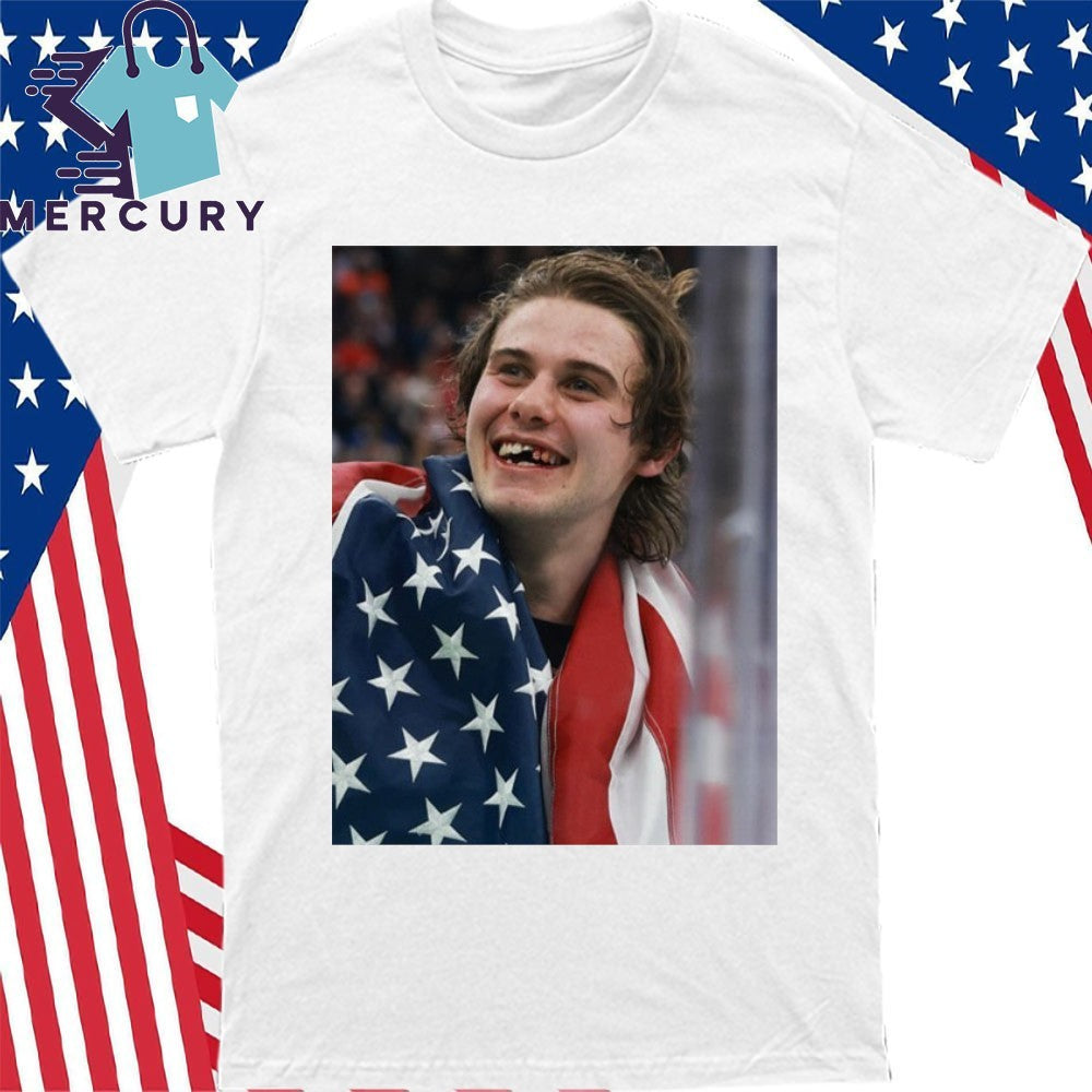 Jack Hughes Teeth Usa Men’s Hockey Champions Shirt