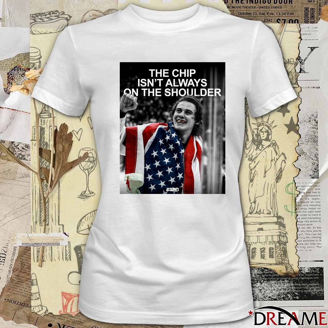 Jack Hughes The Chip Isn’t Always On The Shoulder Team USA t-shirt