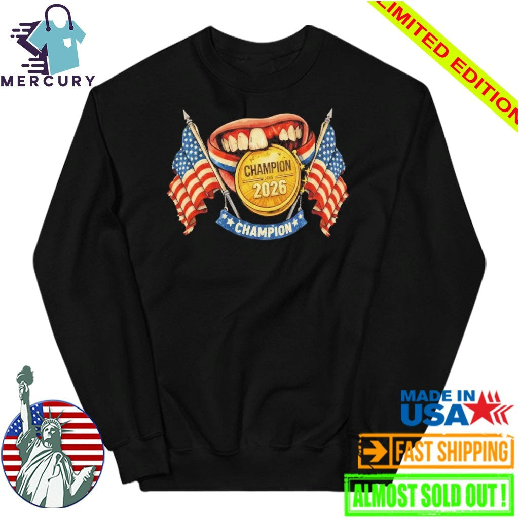 Jack Hughes Toothless Golden Goal Team USA Hockey Champions Shirt