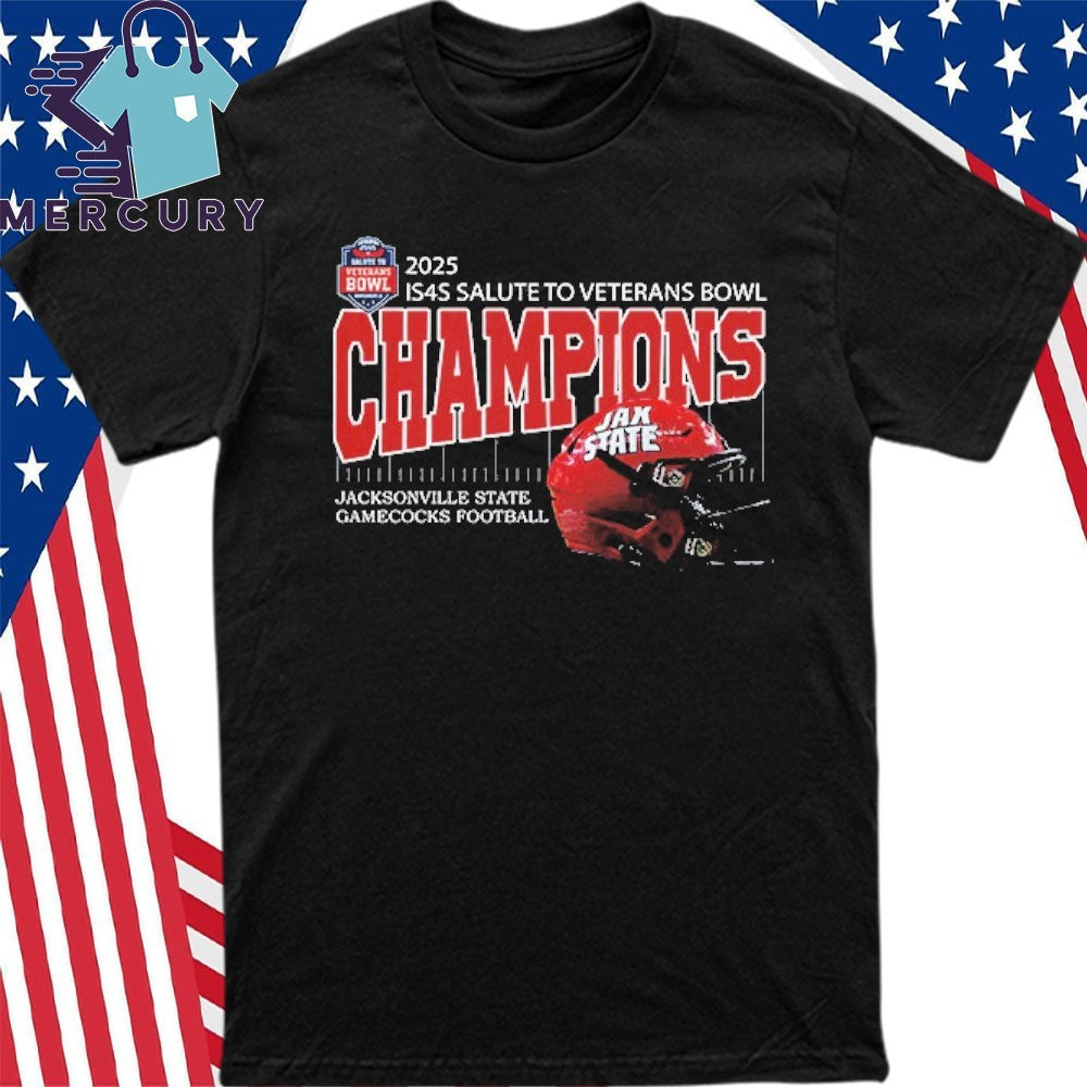 Jacksonville State Gamecocks 2025 Is4s Salute To Veterans Bowl Champions Helmet Shirt