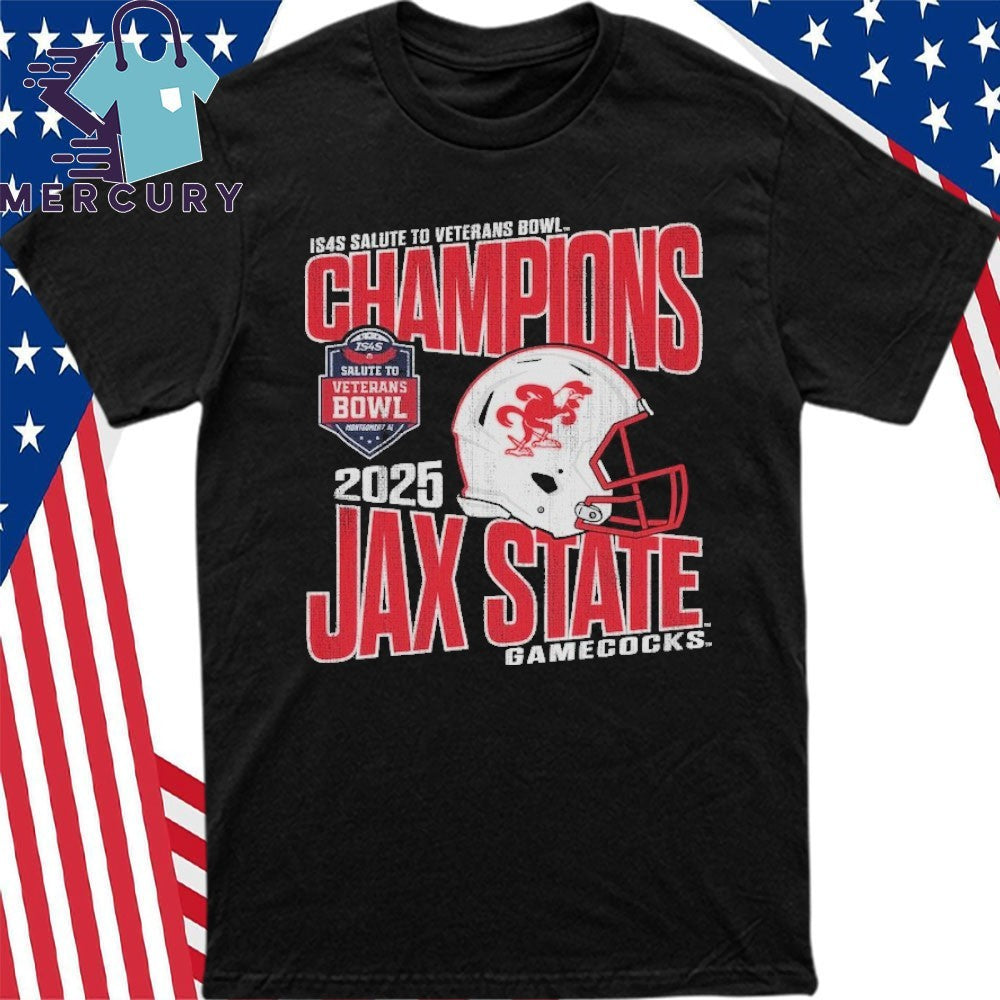 Jacksonville State Gamecocks 2025 Veterans Bowl Champions Shirt