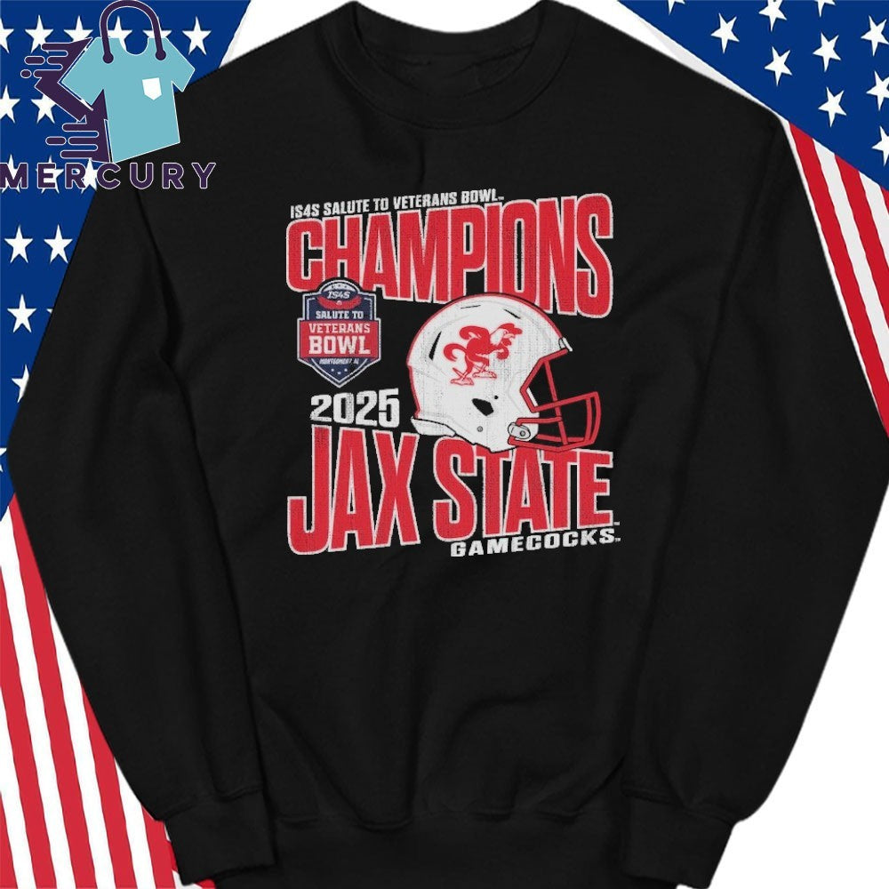 Jacksonville State Gamecocks 2025 Veterans Bowl Champions Shirt