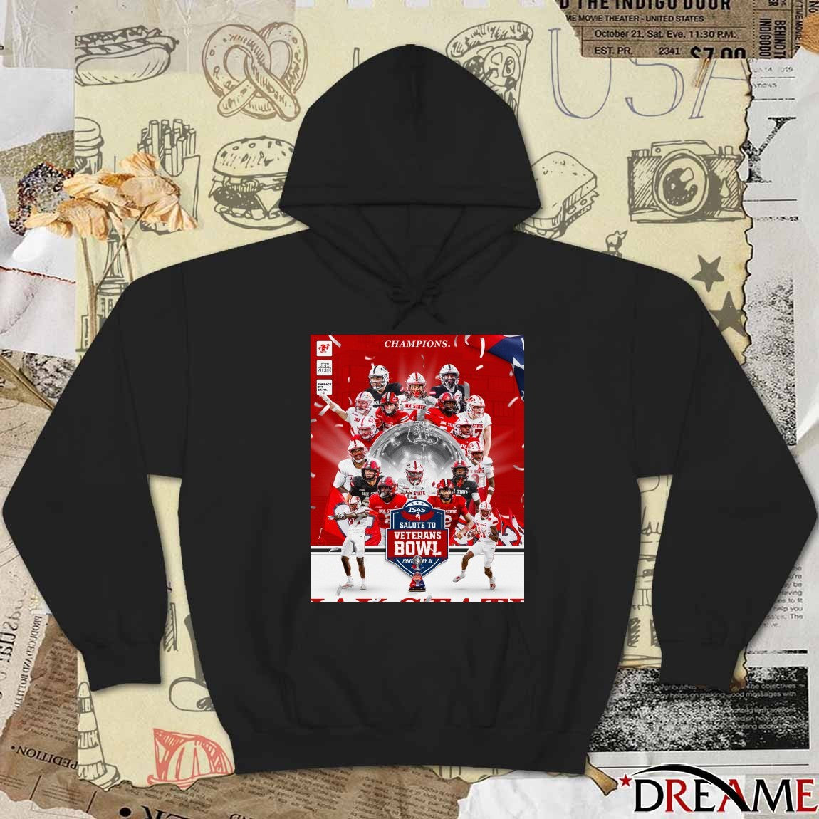 Jacksonville State Gamecocks football Champions IS4S Salute to Veterans Bowl Montgomery AL Poster t-shirt