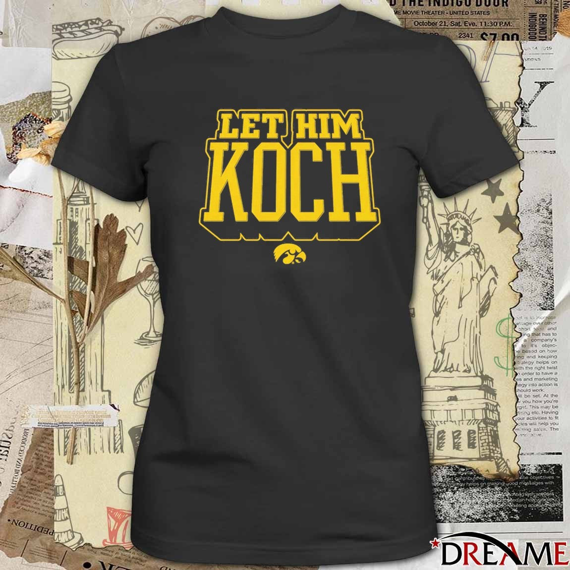 Jacob Koch Iowa Hawkeyes Men’s Basketball Let Him Koch t-shirt