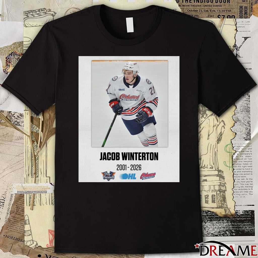 Jacob Winterton 2001 – 2026 Ontario Hockey League t-shirt