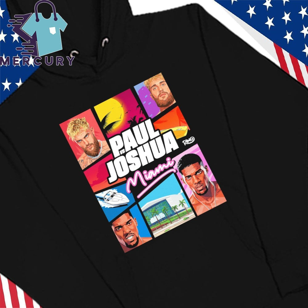 Jake Paul vs Anthony Joshua Match Showdown Vice City In Miami Shirt