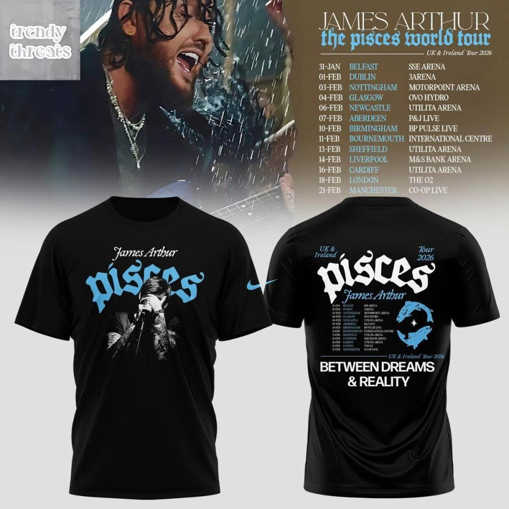 James Arthur The Pisces UK & Ireland Tour 2026 Shirt