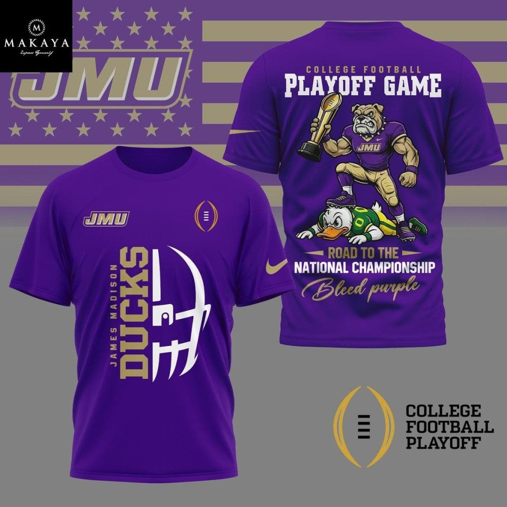 James Madison Dukes 2025 NCAA College Football Playoff Game Mascot Shirt