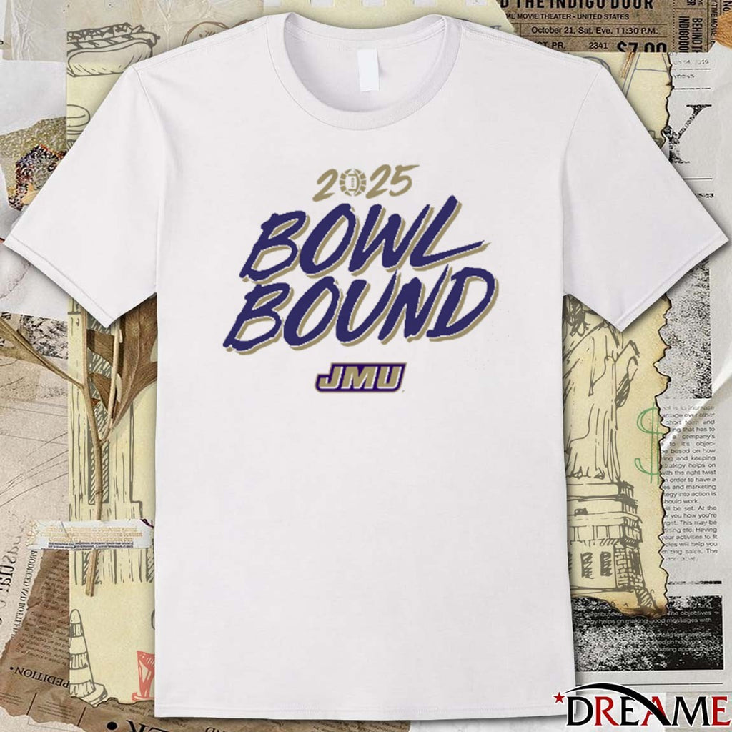 James Madison Dukes football NCAA 2025 Bowl Bound Season t-shirt