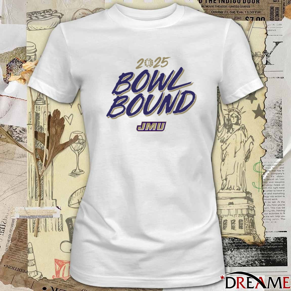 James Madison Dukes football NCAA 2025 Bowl Bound Season t-shirt