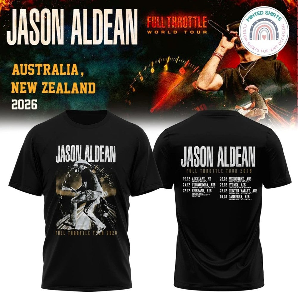 Jason Aldean Full Throttle World Tour 2026 Special Two Sided Shirt