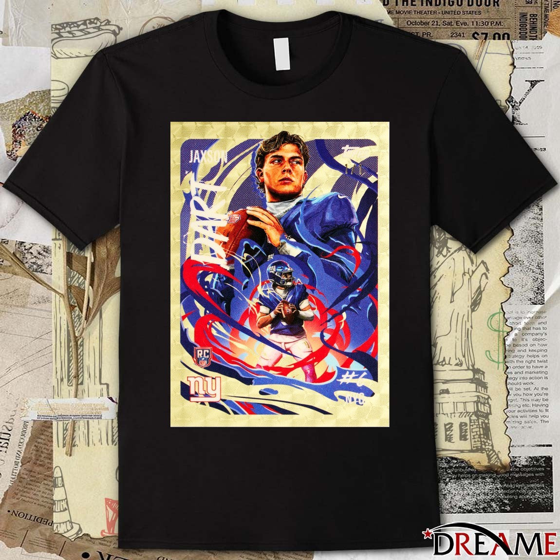 Jaxson Dart’s 1-of-1 Ultra Violet Superfractor Topps Poster t-shirt