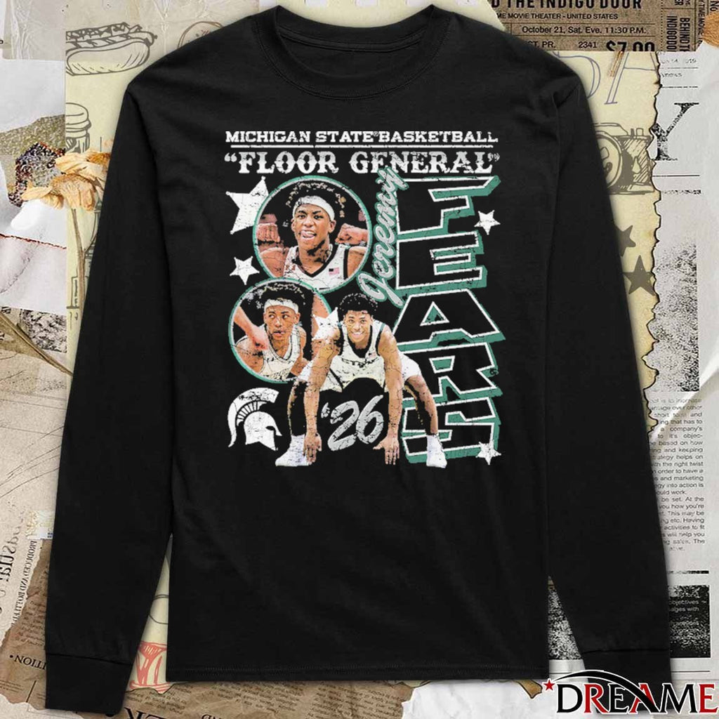 Jeremy Fears Floor General Michigan State Spartans Men’s Basketball Elevated 90s Graphic 2026 t-shirt