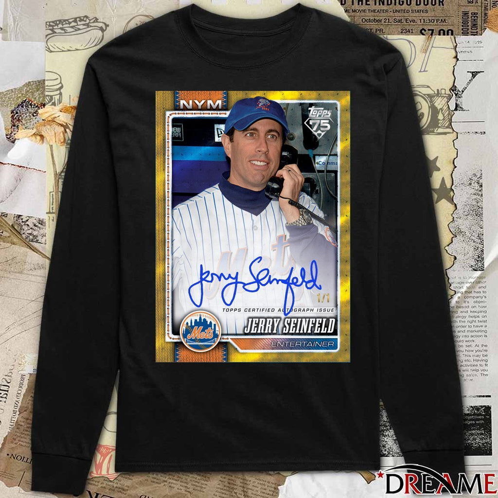 Jerry Seinfeld Entertainer Topps Certified Autograph Issue Signature Poster t-shirt