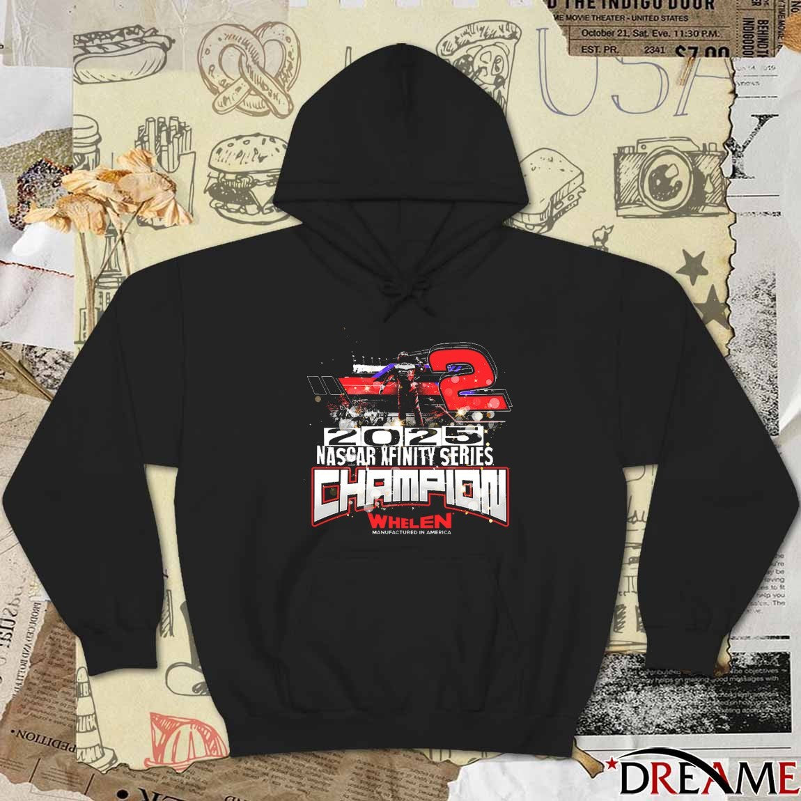 Jesse Love 2025 NASCAR Xfinity Series Champion Whelen Engineering Company t-shirt